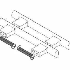 Lorell Modern Laminate Drawer Pulls, 1-1/8