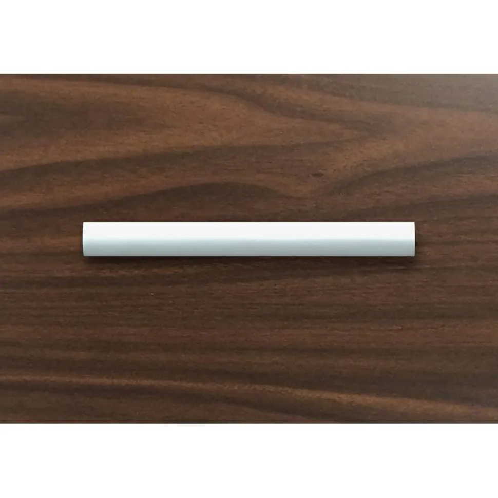 Lorell Modern Laminate Drawer Pulls, 1-1/8"H x 5-7/8"W x 5/8"D, Silver, Pack Of 2 Pulls