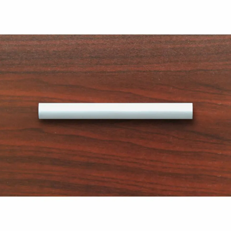 Lorell Modern Laminate Drawer Pulls, 1-1/8"H x 5-7/8"W x 5/8"D, Silver, Pack Of 2 Pulls