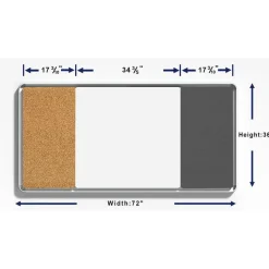 Lorell Mounting Frame for Whiteboard - Silver
