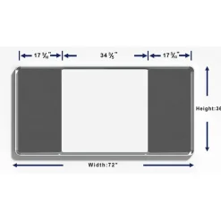 Lorell Mounting Frame for Whiteboard - Silver