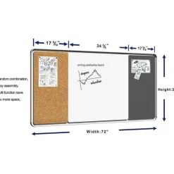 Lorell Mounting Frame for Whiteboard - Silver