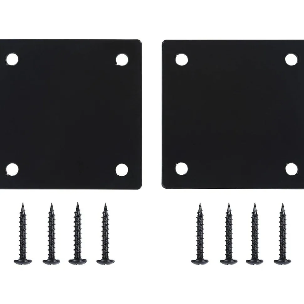 Lorell Mounting Plate for Modular Device - Black - Iron - 2 / Pack