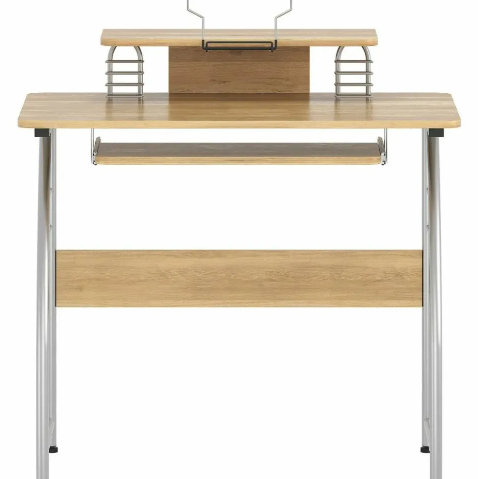 Lorell Multi-Function Computer Desk, Maple