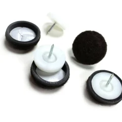 Lorell Nail-in Chair Tips with Felt - Brown - 16 / Bag