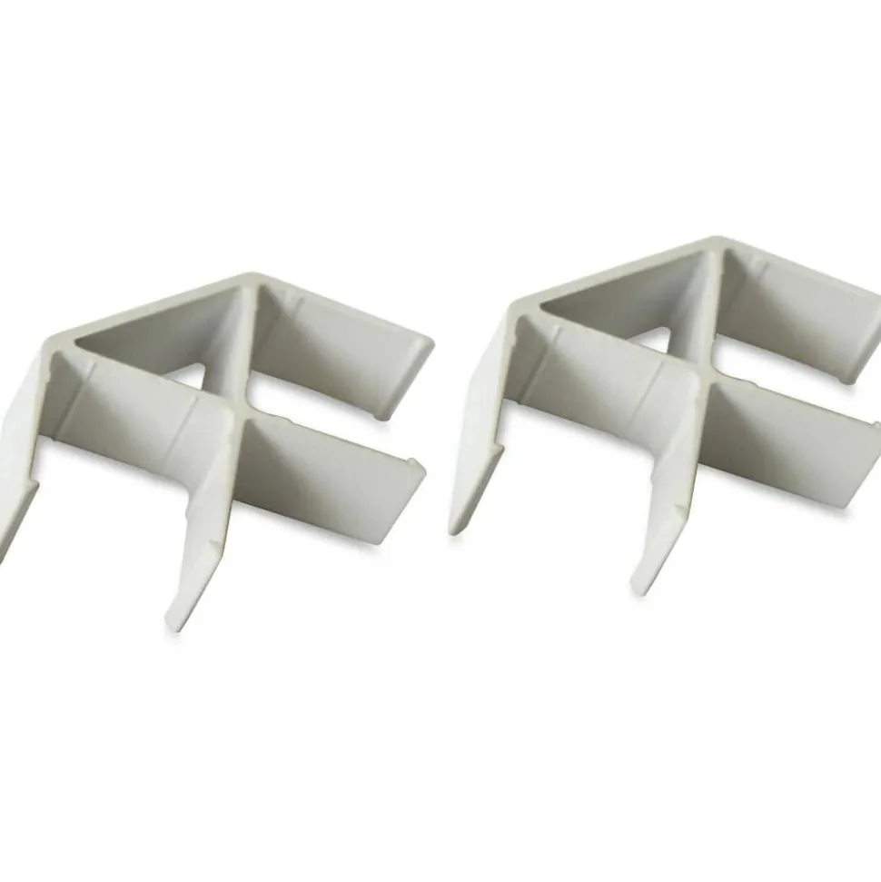 Lorell Panel System 90-Degree Panel Connector, 2-pack, Aluminum