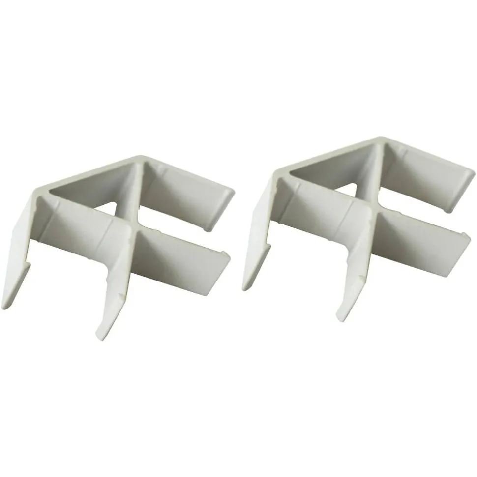 Lorell Panel System 90-Degree Panel Connector, 2-pack, Aluminum