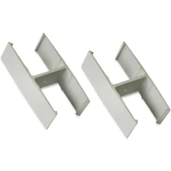 Lorell Panel System Straight Panel Connector, 2-pack, Aluminum