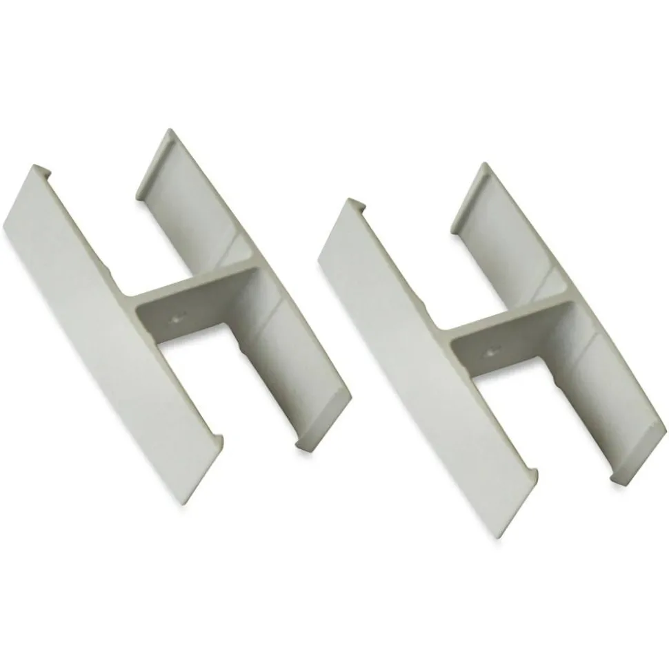 Lorell Panel System Straight Panel Connector, 2-pack, Aluminum