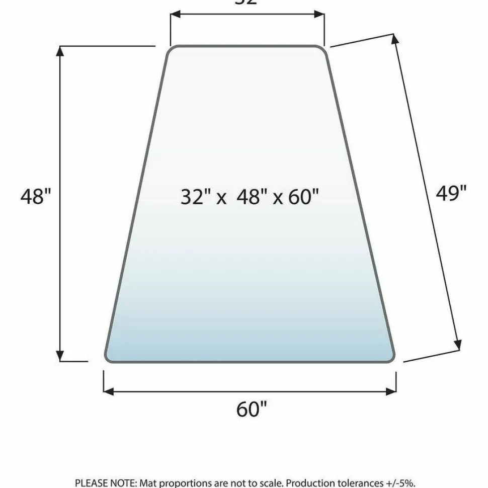 Lorell PlushMat Medium Pile Studded Chair Mat, For L-Workstation With Lip, 60 "x 66", Clear