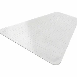 Lorell PlushMat Medium Pile Studded Chair Mat, For L-Workstation With Lip, 60