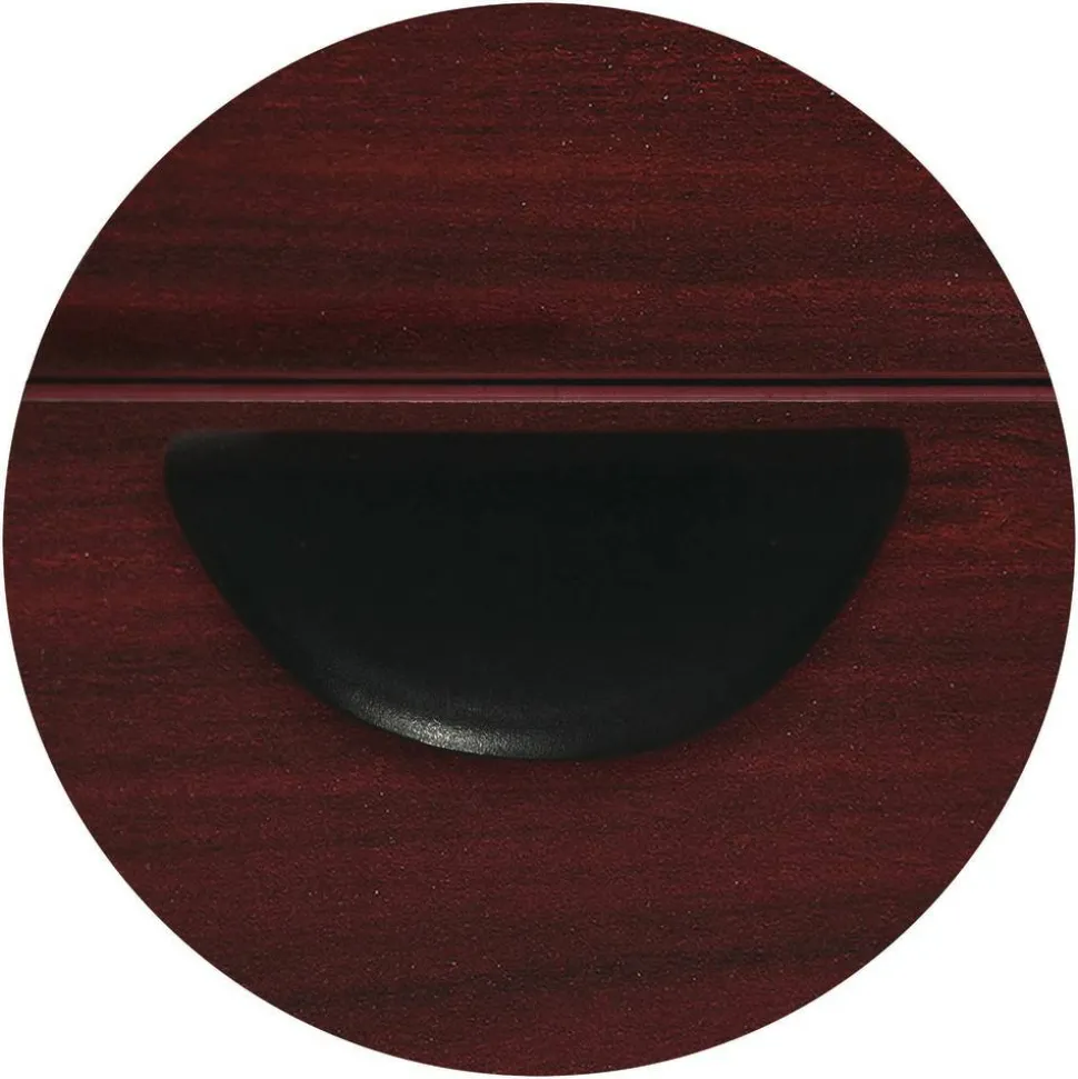 Lorell Prominence 2.0 60"W Left-Pedestal Computer Desk, Mahogany