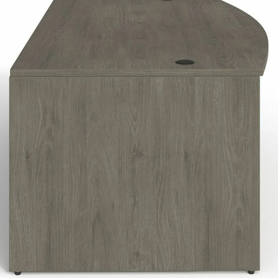 Lorell Prominence 2.0 72"W x 24"D Left-Pedestal Computer Desk, Gray Elm