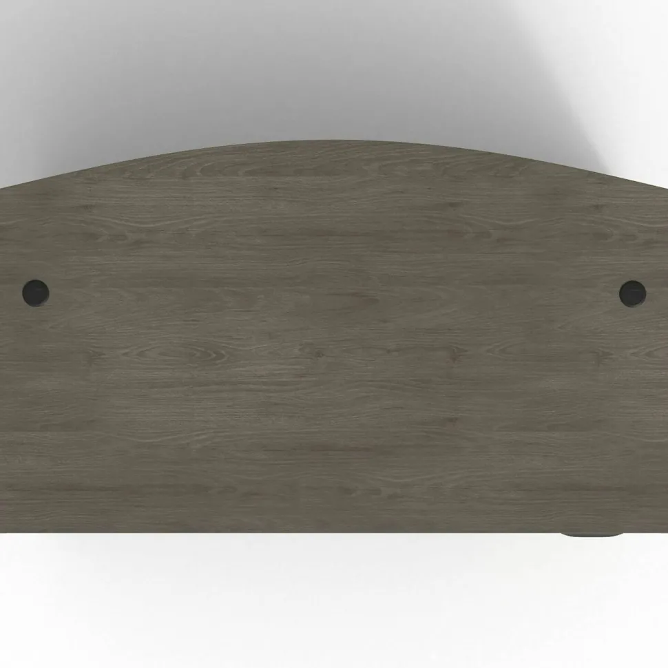 Lorell Prominence 2.0 72"W x 24"D Left-Pedestal Computer Desk, Gray Elm