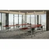 Lorell Quadro Sit-To-Stand Laminate Table Top, 48"W x 24"D, Mahogany