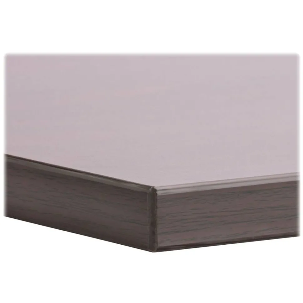Lorell Quadro Sit-To-Stand Laminate Table Top, 48"W x 24"D, Mahogany