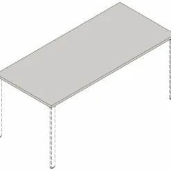 Lorell Quadro Sit-To-Stand Laminate Table Top, 48"W x 24"D, Espresso