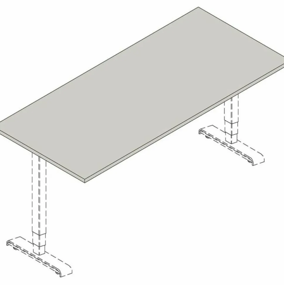 Lorell Quadro Sit-To-Stand Laminate Table Top, 48"W x 24"D, Espresso