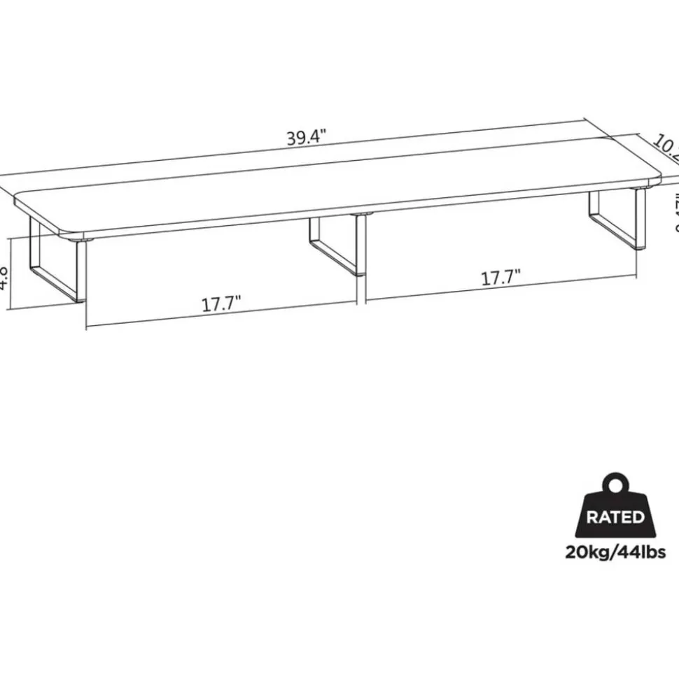 Lorell Quick-Install Monitor Laptop Riser