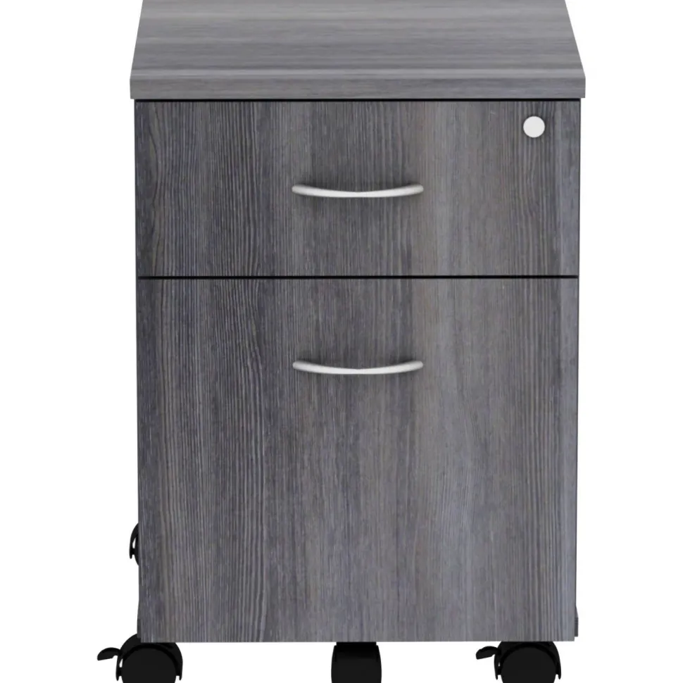 Lorell Relevance 2-Drawer Mobile File Cabinet For Computer Desk, Charcoal