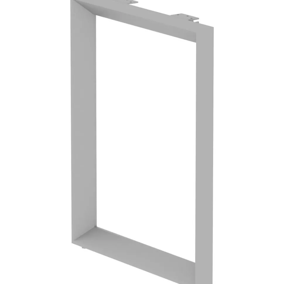 Lorell Relevance Series Desk Leg Frame, Silver, 23.3" Desk Height