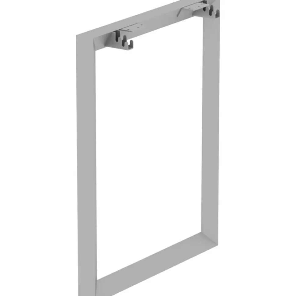 Lorell Relevance Series Desk Leg Frame, Silver, 23.3" Desk Height