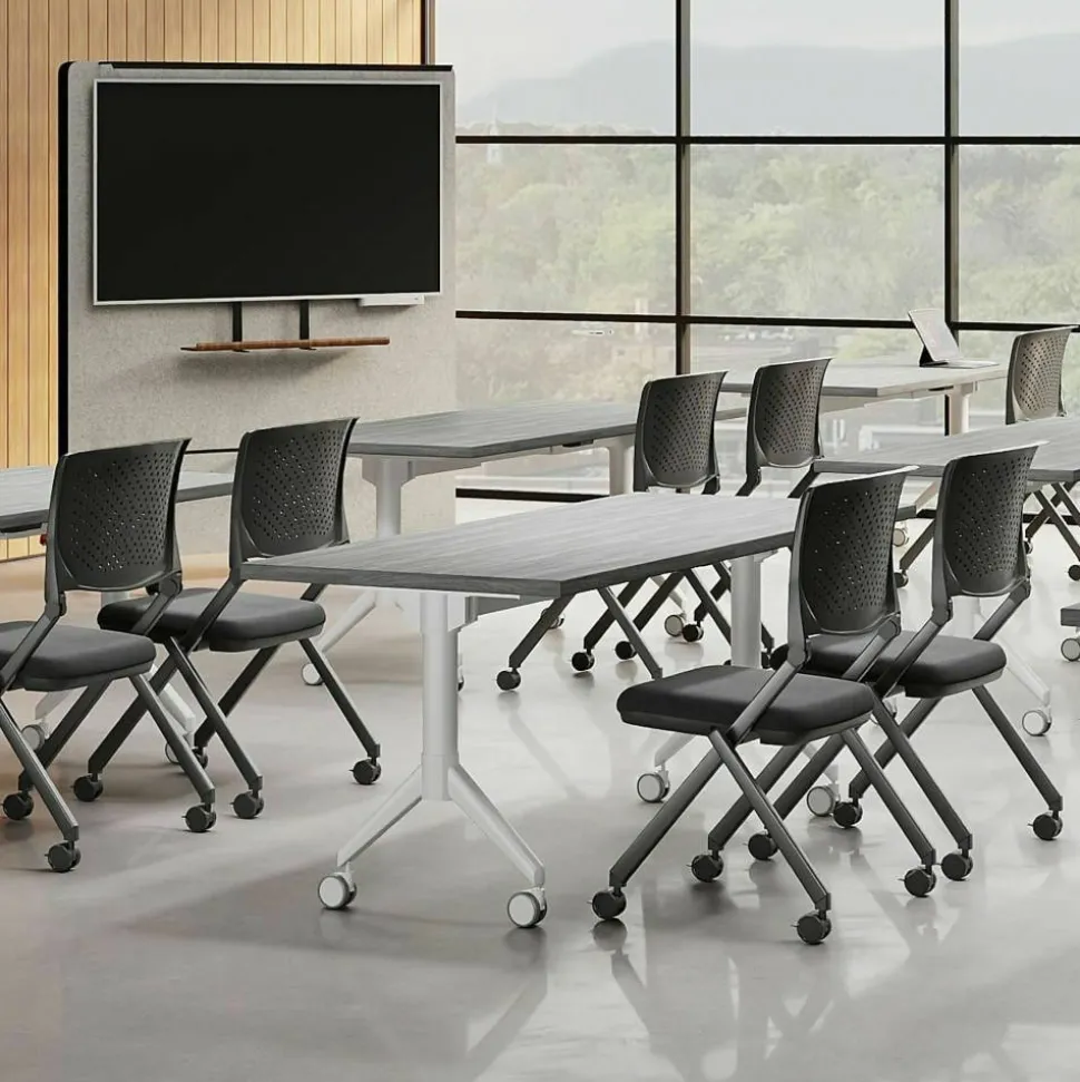 Lorell Relevance Series Desk Top, 72"W x 29 1/2"D, Charcoal