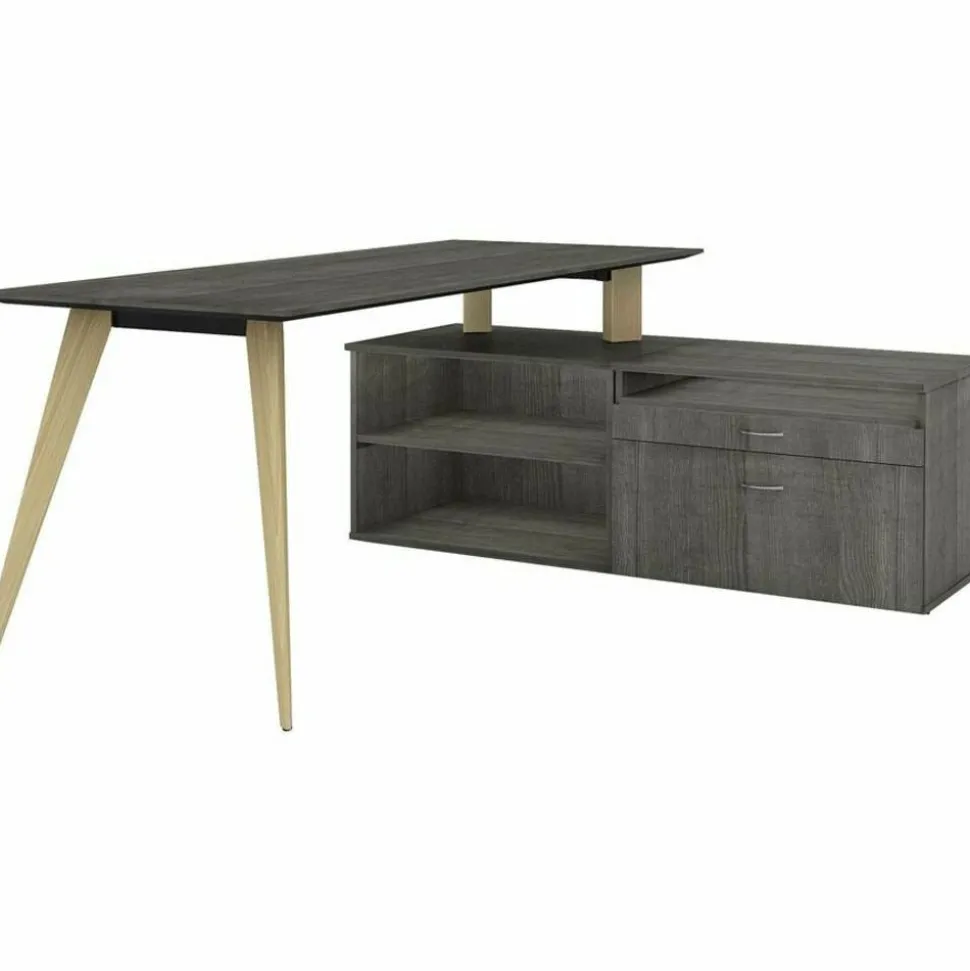 Lorell Relevance Series Storage Cabinet Credenza w/No Doors