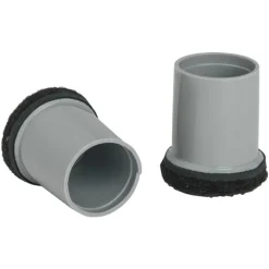 Lorell Replacement Chair Tips With Felt, 7/8," Gray, Set Of 16