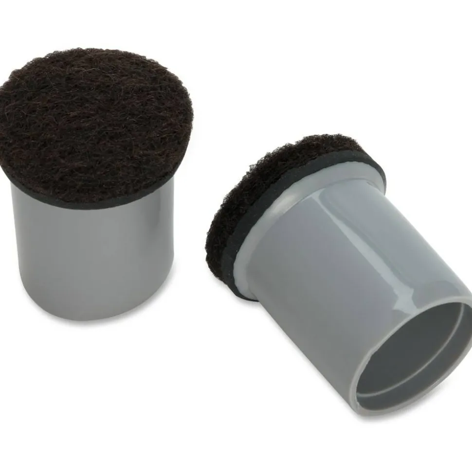 Lorell Replacement Chair Tips With Felt, 7/8," Gray, Set Of 16