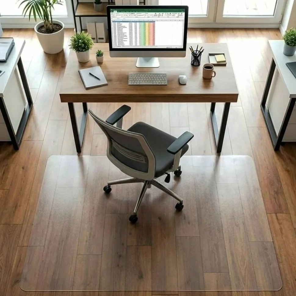 Lorell Rolled Hard Floor Chair Mat, 36" x 48"