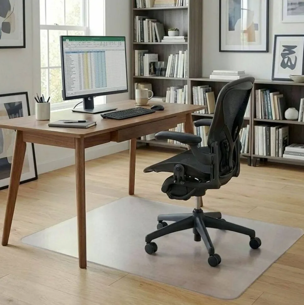 Lorell Rolled Hard Floor Chair Mat, 36" x 48"