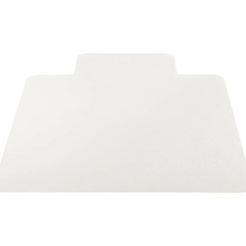 Lorell Rolled Hard Floor Chair Mat, 45" x 53", Wide Lip