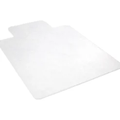 Lorell Rolled Hard Floor Chair Mat, 45" x 53", Wide Lip