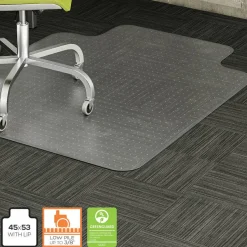 Lorell Rolled Low Pile Studded Chair Mat, 45
