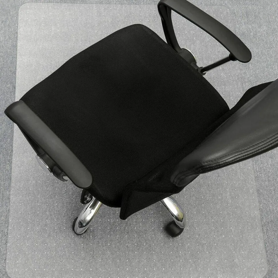 Lorell Rolled Low Pile Studded Chair Mat, 46" x 60"