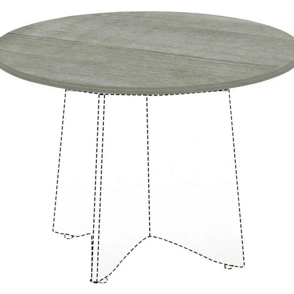 Lorell Round Conference Tabletop, 48", Weathered Charcoal