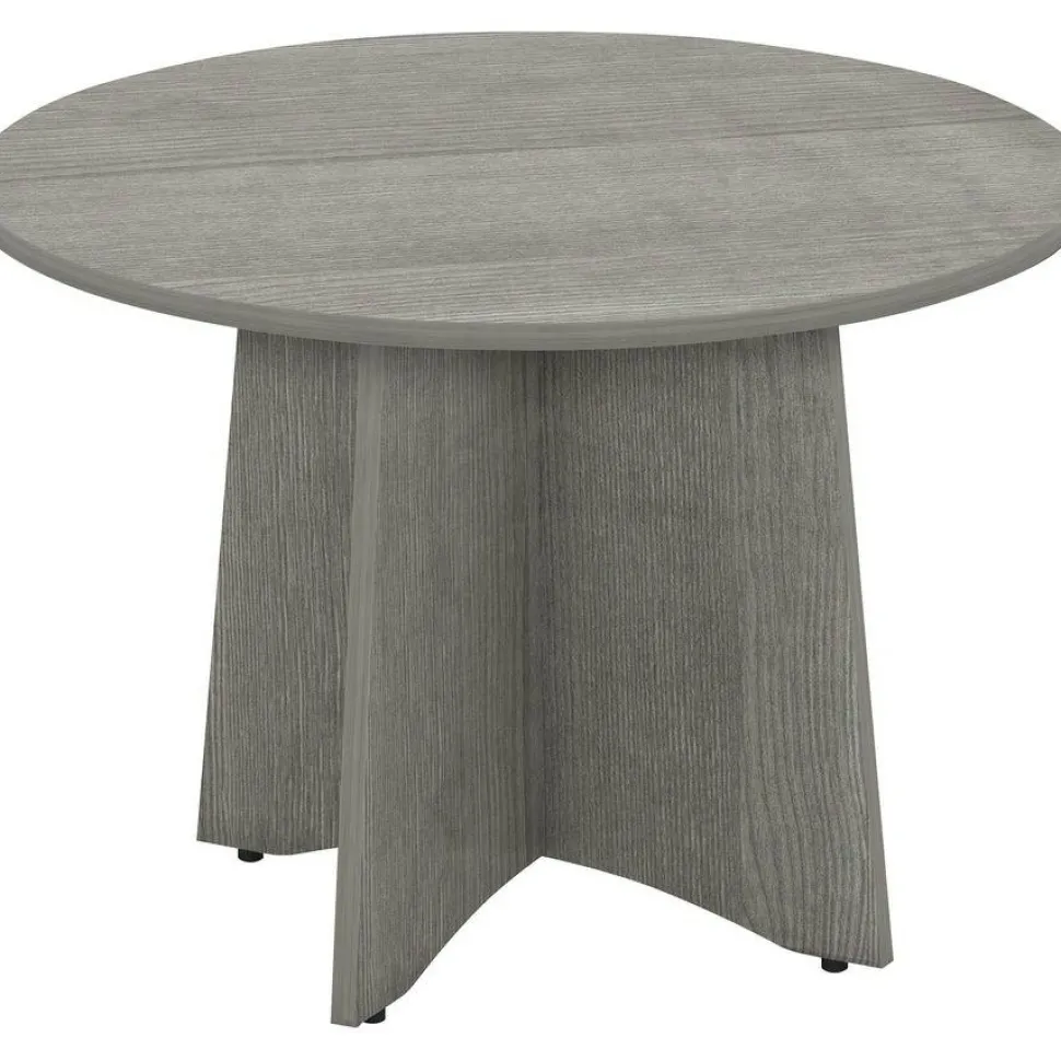 Lorell Round Conference Tabletop, 48", Weathered Charcoal