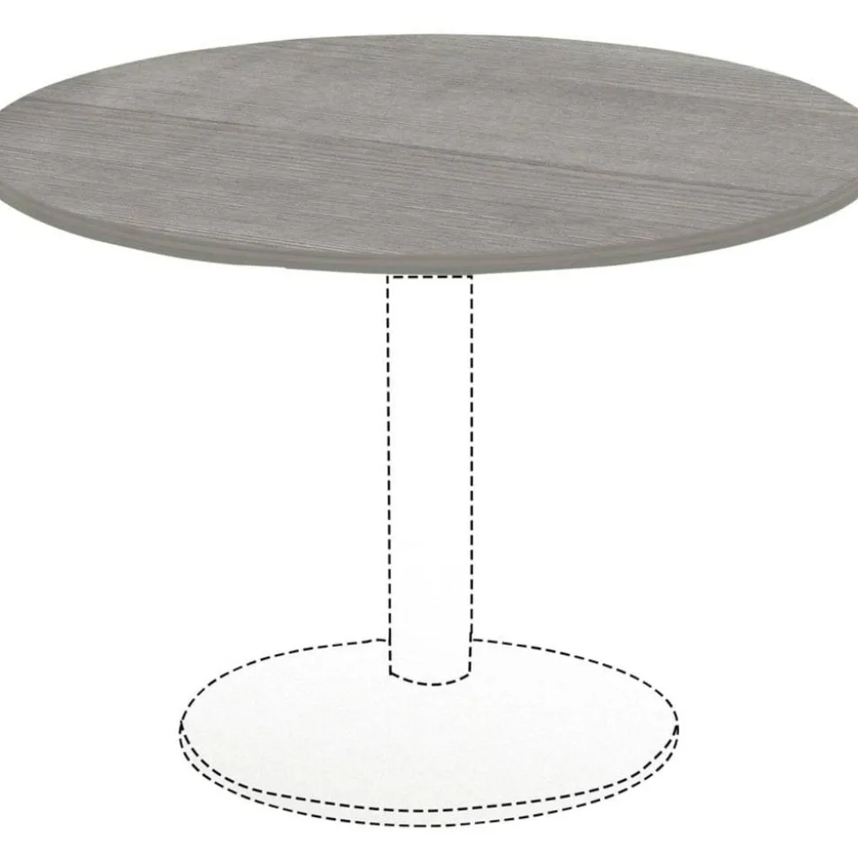 Lorell Round Conference Tabletop, 48", Weathered Charcoal
