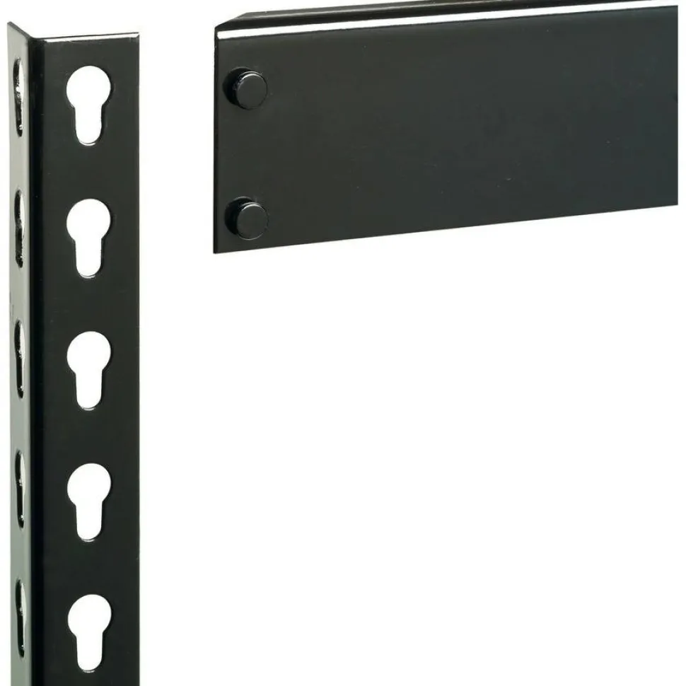 Lorell 5-Shelf Riveted Steel Shelving, 72"H x 48"W x 24"D, Black