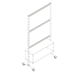 Lorell Single-Wide Horizontal Panel Strip for Adaptable Panel System, 33.1
