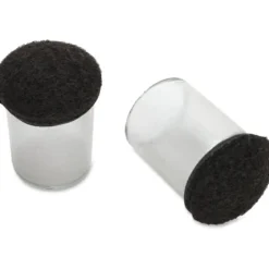 Lorell Sleeve Hard Floor Protectors, 1-7/8” x 1-1/4”, Clear, Set Of 8 Protectors