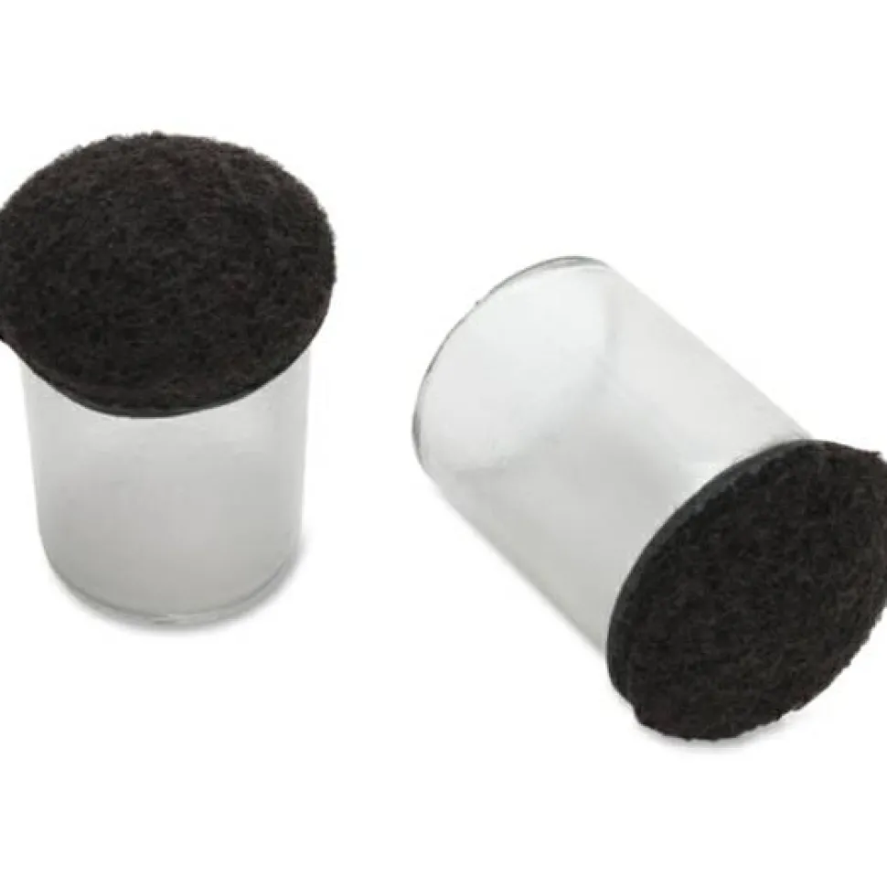Lorell Sleeve Hard Floor Protectors, 1-7/8” x 1-1/4”, Clear, Set Of 8 Protectors