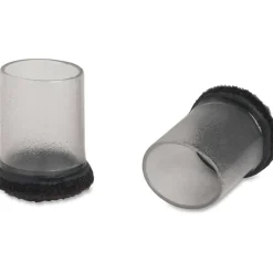 Lorell Sleeve Hard Floor Protectors, 1-7/8” x 1-1/4”, Clear, Set Of 8 Protectors
