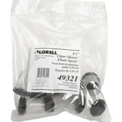 Lorell Sleeve Hard Floor Protectors, 1-7/8” x 1-1/4”, Clear, Set Of 8 Protectors