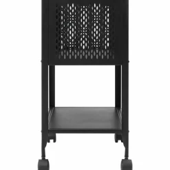 Lorell Steel Mesh Hanging Letter-Size Mobile File Cart, Black