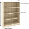 Lorell Sturdy 4-Shelf Bookcase