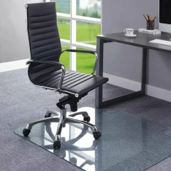 Lorell Tempered Glass Chairmat with Lip