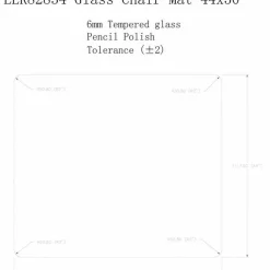 Lorell Tempered Glass Chair Mat, 44" x 50", Clear