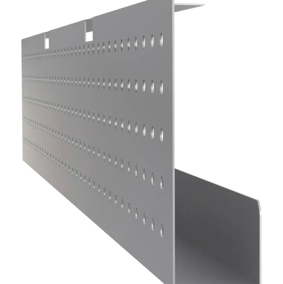 Lorell Training Table Steel Silver Modesty Panel, 54"W, Metallic Silver